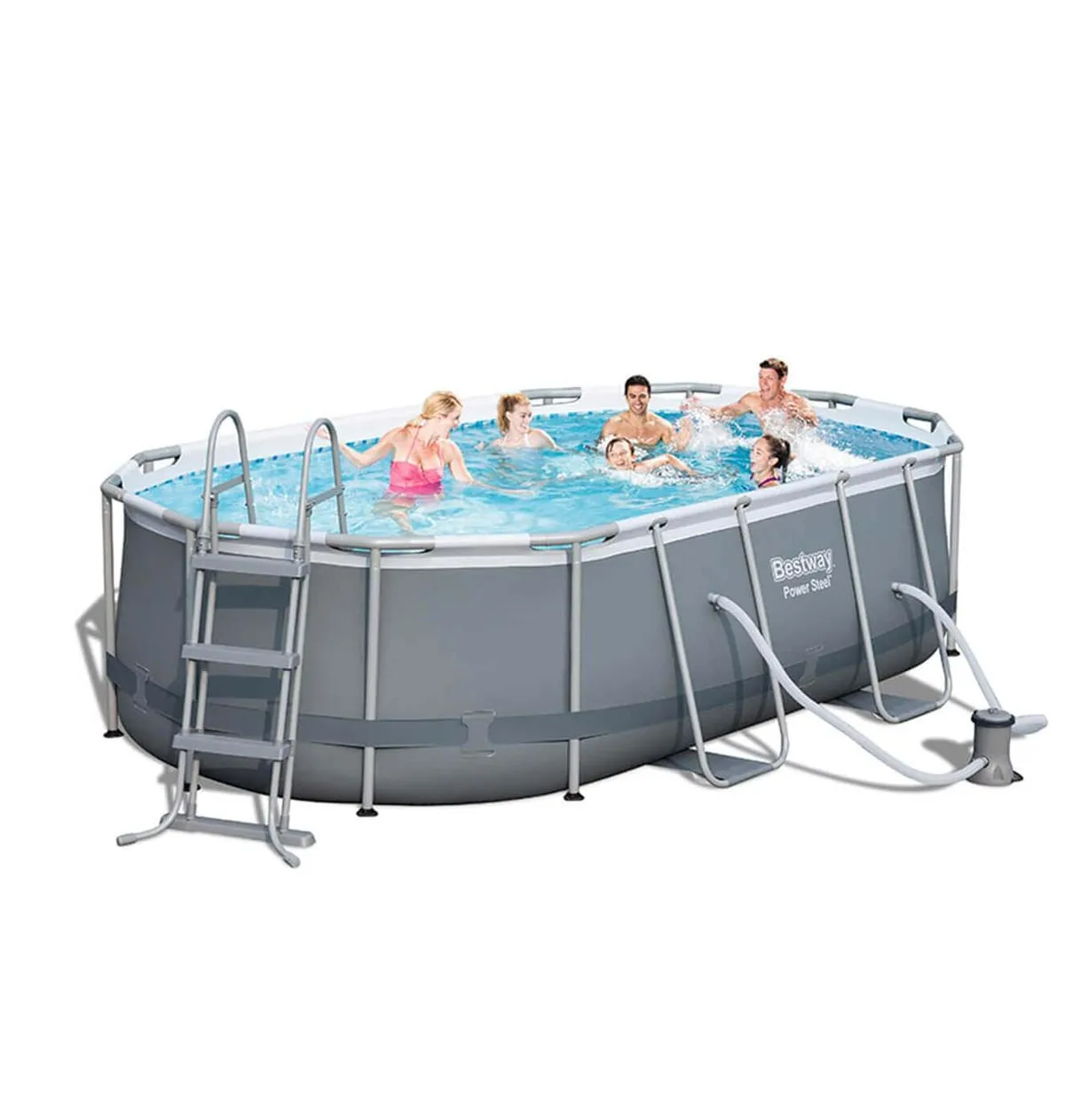 PISCINE BESTWAY POWER STEEL OVALE 4,27X2,50X1,00