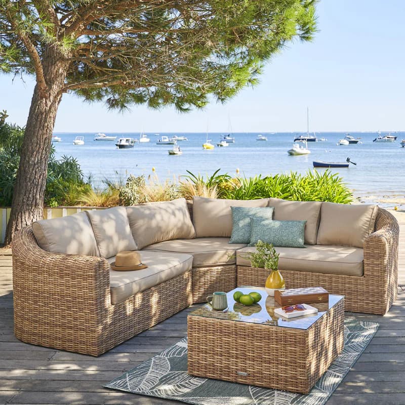 Salon d'angle de jardin MAYA - 5 places